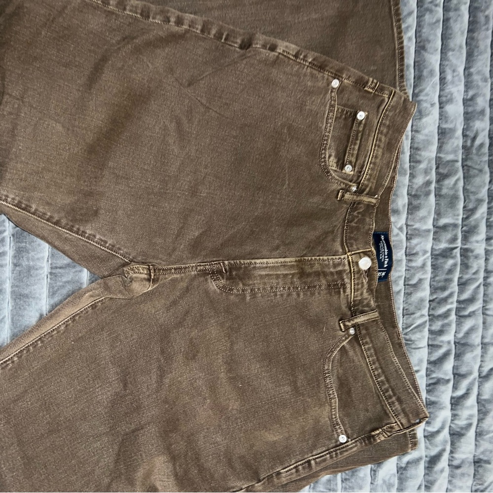 Abercrombie & Fitch Brown Slim Straight Jeans - Picture 2 of 3